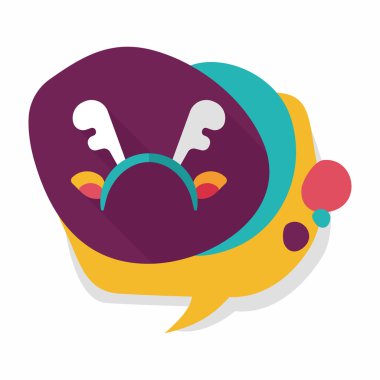 Ren geyiği kafa bandı uzun gölge, eps10 düz simgesiyle