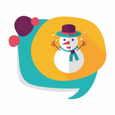 kardan adam düz simgesi ile uzun gölge, eps10