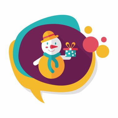 kardan adam düz simgesi ile uzun gölge, eps10