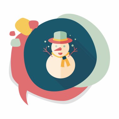 kardan adam düz simgesi ile uzun gölge, eps10