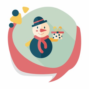 kardan adam düz simgesi ile uzun gölge, eps10