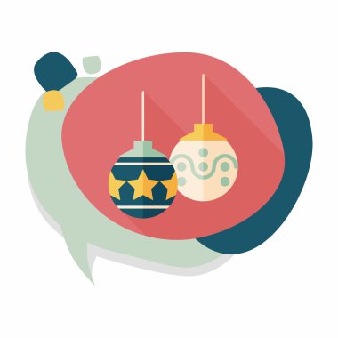 Uzun Gölge, eps10 ile Noel top düz simgesi