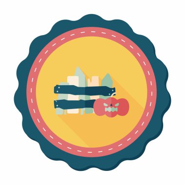 Uzun Gölge, eps10 ile Halloween dekorasyon düz simgesi