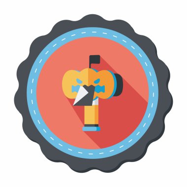 posta kutusu düz simgesi ile uzun gölge, eps10