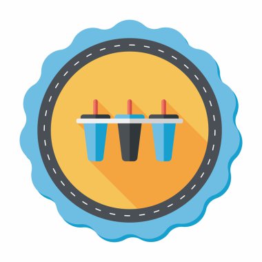 Uzun Gölge, eps10 ile mutfak eşyaları Buz yapıcı düz simgesi