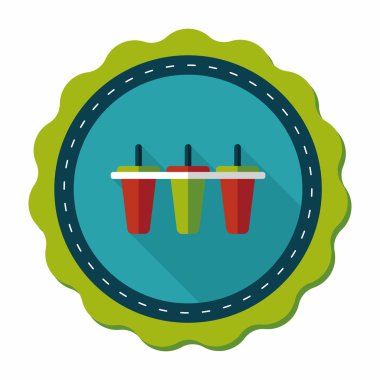 Uzun Gölge, eps10 ile mutfak eşyaları Buz yapıcı düz simgesi