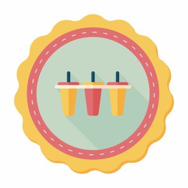 Uzun Gölge, eps10 ile mutfak eşyaları Buz yapıcı düz simgesi