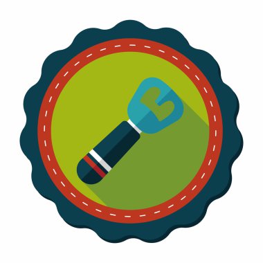 Uzun Gölge, eps10 ile mutfak eşyaları konserve açacağı düz simgesi