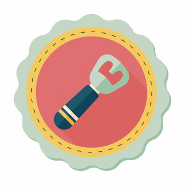 Uzun Gölge, eps10 ile mutfak eşyaları konserve açacağı düz simgesi