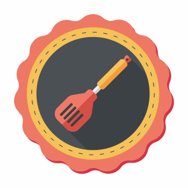 Uzun Gölge, eps10 ile mutfak eşyaları spatula düz simgesi