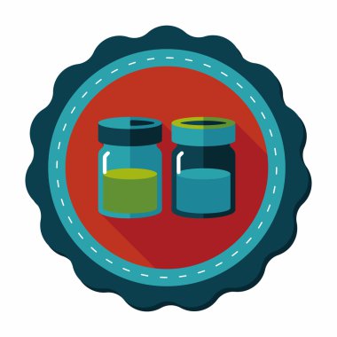 Uzun Gölge, eps10 ile mutfak eşyaları sosu şişe düz simgesi