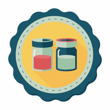 Uzun Gölge, eps10 ile mutfak eşyaları sosu şişe düz simgesi