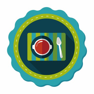 Uzun Gölge, eps10 sofra düz simgesiyle