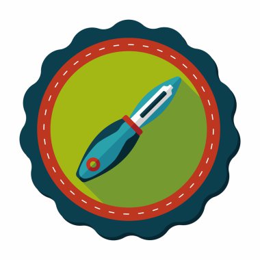 Uzun Gölge, eps10 ile mutfak eşyaları meyve bıçağı düz simgesi