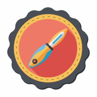 Uzun Gölge, eps10 ile mutfak eşyaları meyve bıçağı düz simgesi