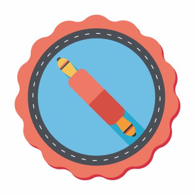 Uzun Gölge, eps10 ile mutfak eşyaları oklava düz simgesi