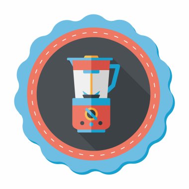 Uzun Gölge, eps10 ile mutfak eşyaları elektrikli meyve sıkacağı düz simgesi