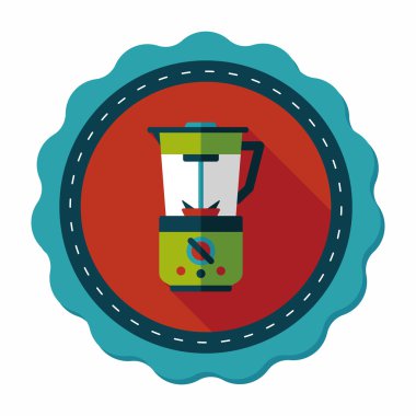 Uzun Gölge, eps10 ile mutfak eşyaları elektrikli meyve sıkacağı düz simgesi