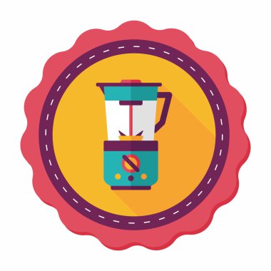 Uzun Gölge, eps10 ile mutfak eşyaları elektrikli meyve sıkacağı düz simgesi