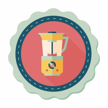 Uzun Gölge, eps10 ile mutfak eşyaları elektrikli meyve sıkacağı düz simgesi