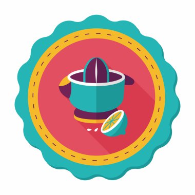 Uzun Gölge, eps10 ile mutfak eşyaları meyve sıkacağı düz simgesi