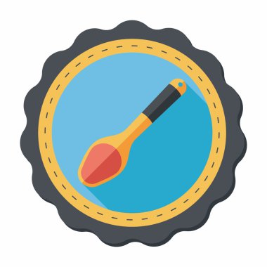 Uzun Gölge, eps10 ile mutfak eşyaları kaşık düz simgesi