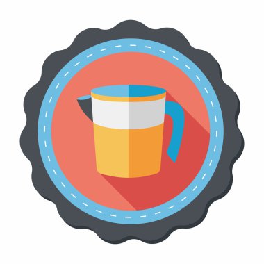 Uzun Gölge, eps10 Kupası düz simgesiyle ölçme mutfak eşyaları