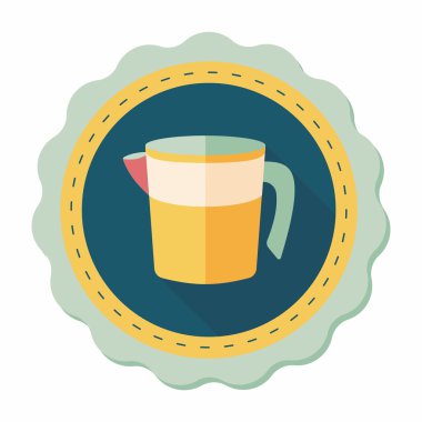 Uzun Gölge, eps10 Kupası düz simgesiyle ölçme mutfak eşyaları