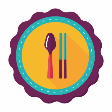 Uzun Gölge, eps10 sofra düz simgesiyle