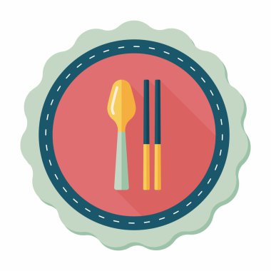 Uzun Gölge, eps10 sofra düz simgesiyle