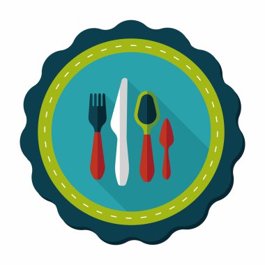 Uzun Gölge, eps10 sofra düz simgesiyle