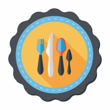 Uzun Gölge, eps10 sofra düz simgesiyle