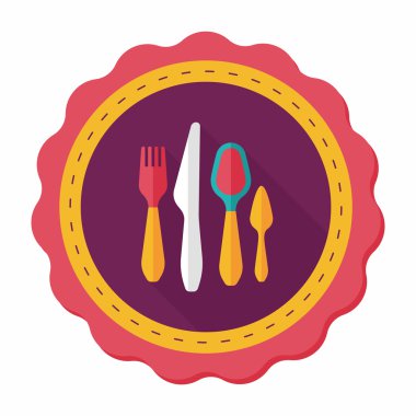 Uzun Gölge, eps10 sofra düz simgesiyle