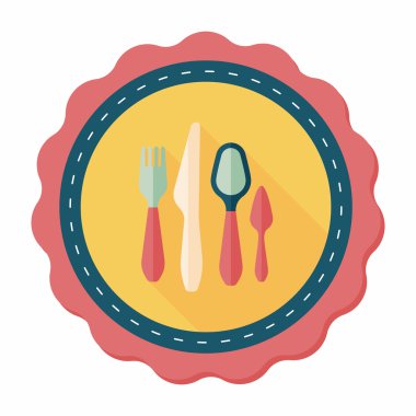 Uzun Gölge, eps10 sofra düz simgesiyle