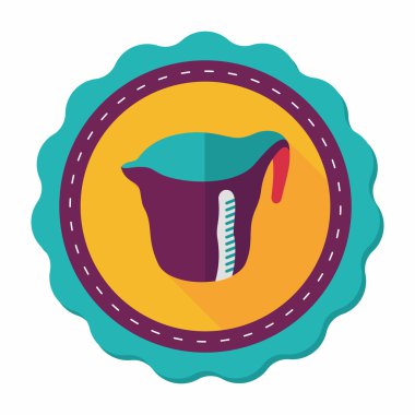 Uzun Gölge, eps10 Kupası düz simgesiyle ölçme mutfak eşyaları