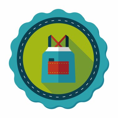 Uzun Gölge, eps10 ile mutfak önlük düz simgesi