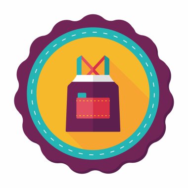 Uzun Gölge, eps10 ile mutfak önlük düz simgesi