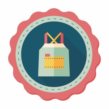 Uzun Gölge, eps10 ile mutfak önlük düz simgesi