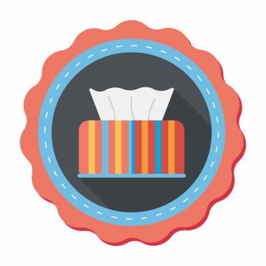 Uzun Gölge, eps10 ile mutfak eşyaları kağıt mendil düz simgesi