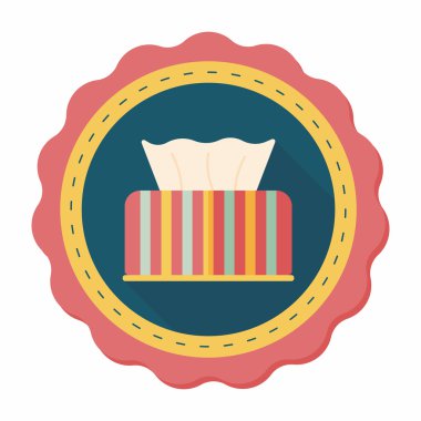 Uzun Gölge, eps10 ile mutfak eşyaları kağıt mendil düz simgesi