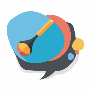 Uzun Gölge, eps10 ile mutfak eşyaları kaşık düz simgesi