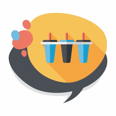 Uzun Gölge, eps10 ile mutfak eşyaları Buz yapıcı düz simgesi