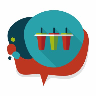 Uzun Gölge, eps10 ile mutfak eşyaları Buz yapıcı düz simgesi