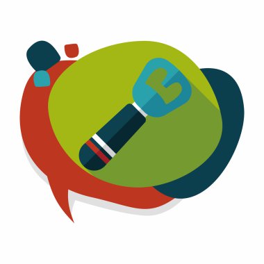 Uzun Gölge, eps10 ile mutfak eşyaları konserve açacağı düz simgesi