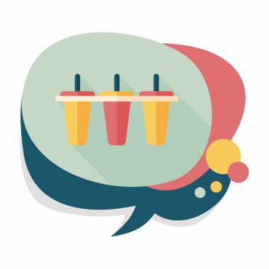 Uzun Gölge, eps10 ile mutfak eşyaları Buz yapıcı düz simgesi