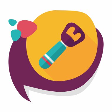 Uzun Gölge, eps10 ile mutfak eşyaları konserve açacağı düz simgesi