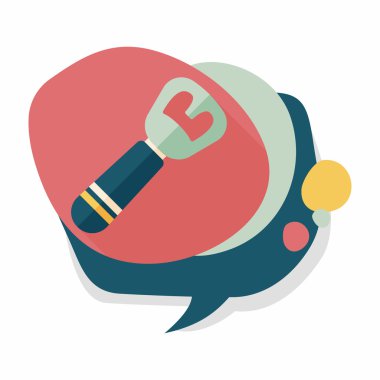 Uzun Gölge, eps10 ile mutfak eşyaları konserve açacağı düz simgesi