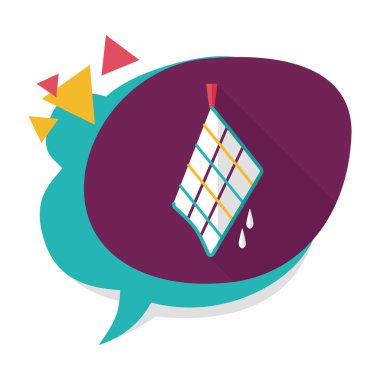 Uzun Gölge, eps10 ile mutfak eşyaları bez düz simgesi