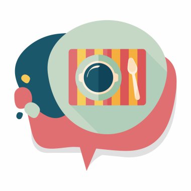 Uzun Gölge, eps10 sofra düz simgesiyle