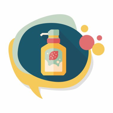 Uzun Gölge, eps10 ile mutfak eşyaları çanak sabun düz simgesi